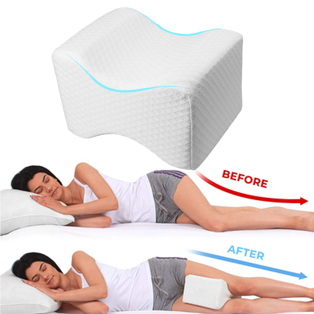 Memory Foam Knee Pillow for Side Sleepers & Sciatica Relief