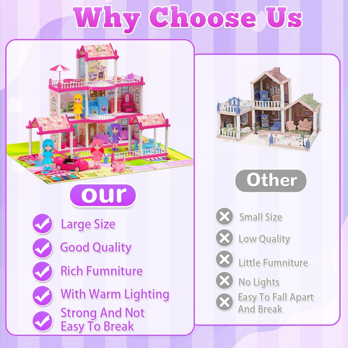 Dream Princess Dollhouse 2025: Lights, Furniture & Accessories