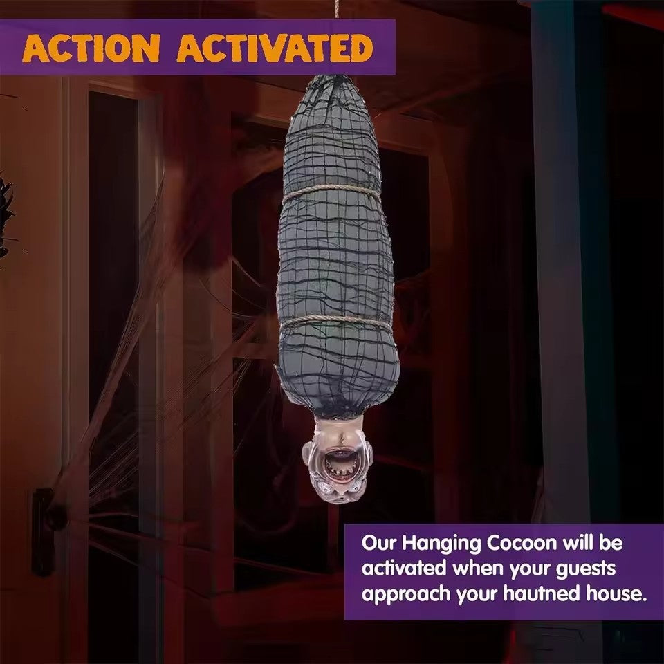 Scary Halloween Corpse: LED Eyes, Shakes & Talks