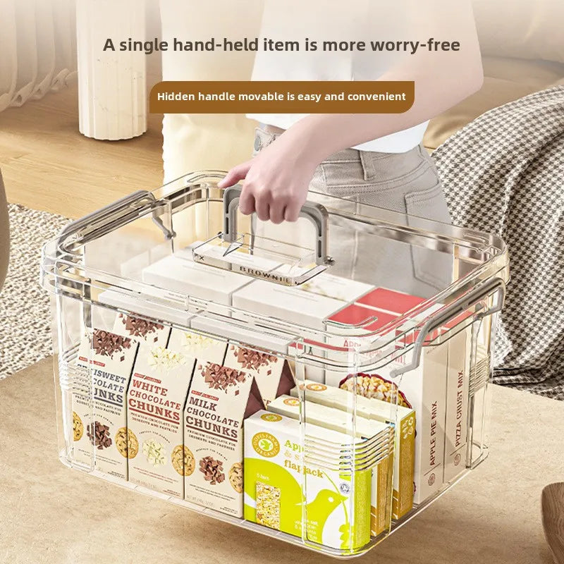 Large-Capacity Medicine Box: Portable & Transparent Storage