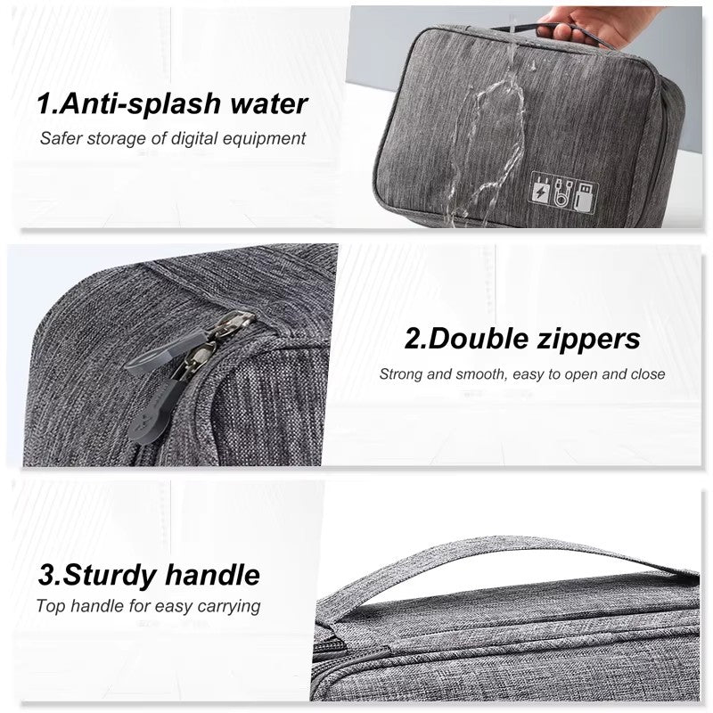 Waterproof Travel Cable Bag: Portable Electronics Organizer