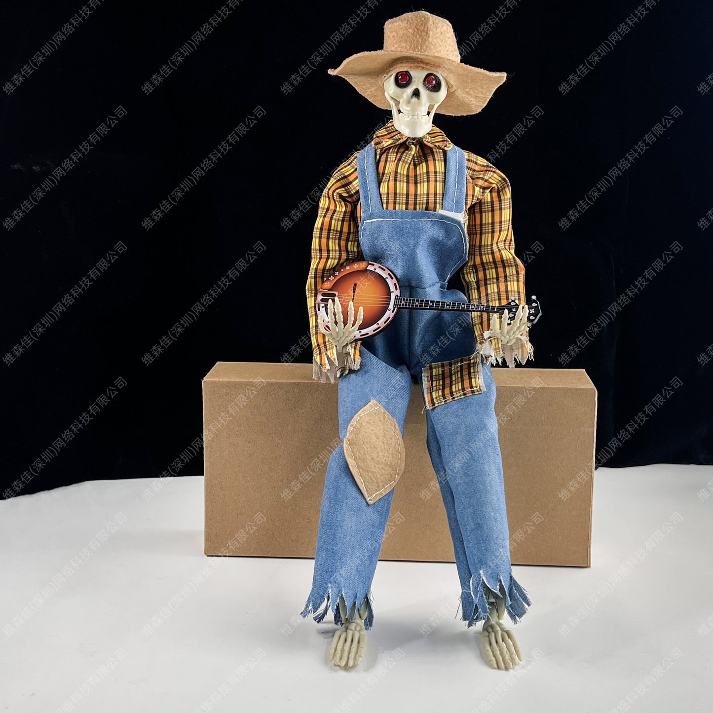 Halloween Animated Banjo Skeletons - Glowing Decor
