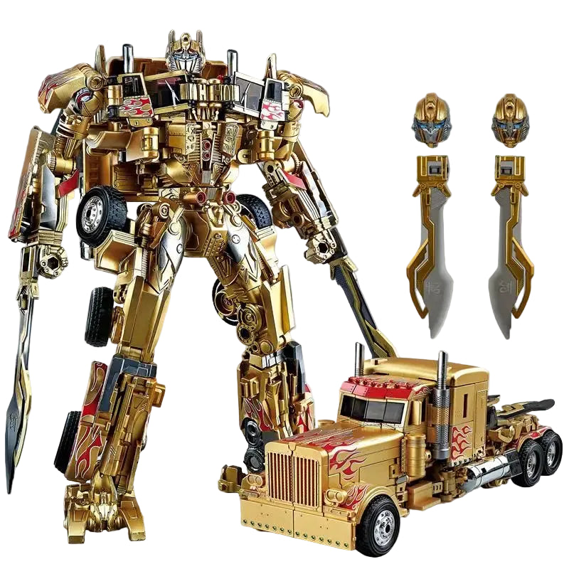 Transforming Black Gold Robot Toy - 30CM Optimus Prime, Bumblebee, Megatron