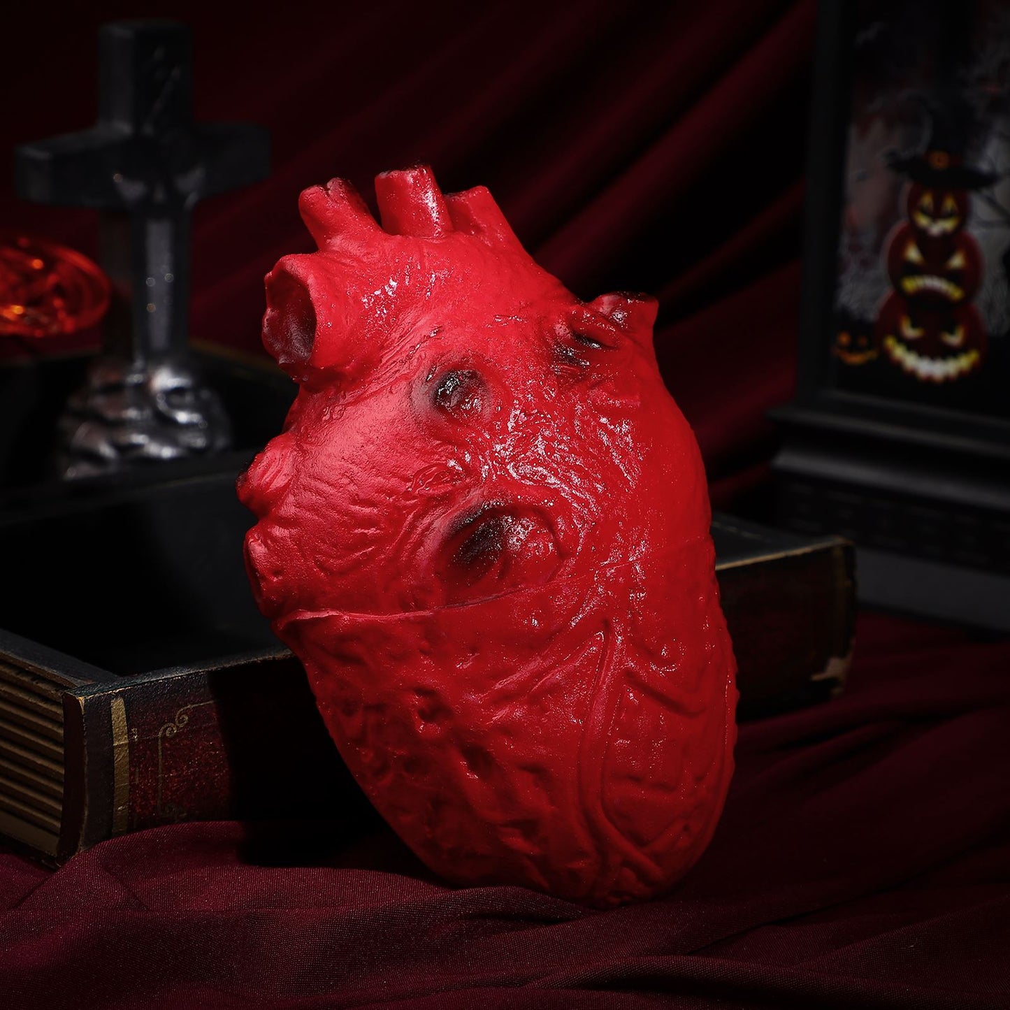 Realistic Halloween Blood Heart - Creepy Party Prop 2025