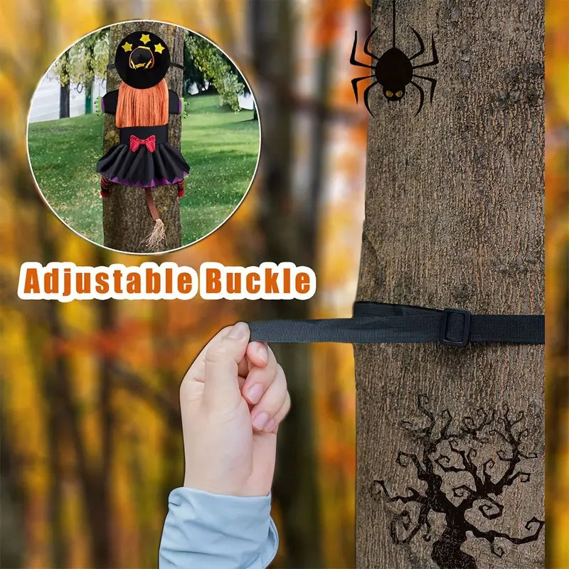 Orange Hair Witch Climber - Halloween Tree Decoration