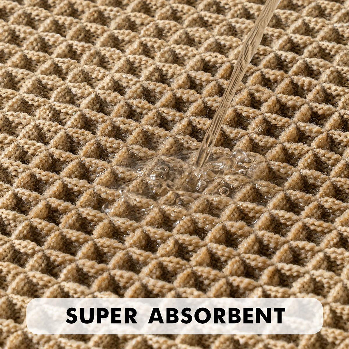 Waffle Bath Mat Non-Slip 17x24 - Super Absorbent & Soft