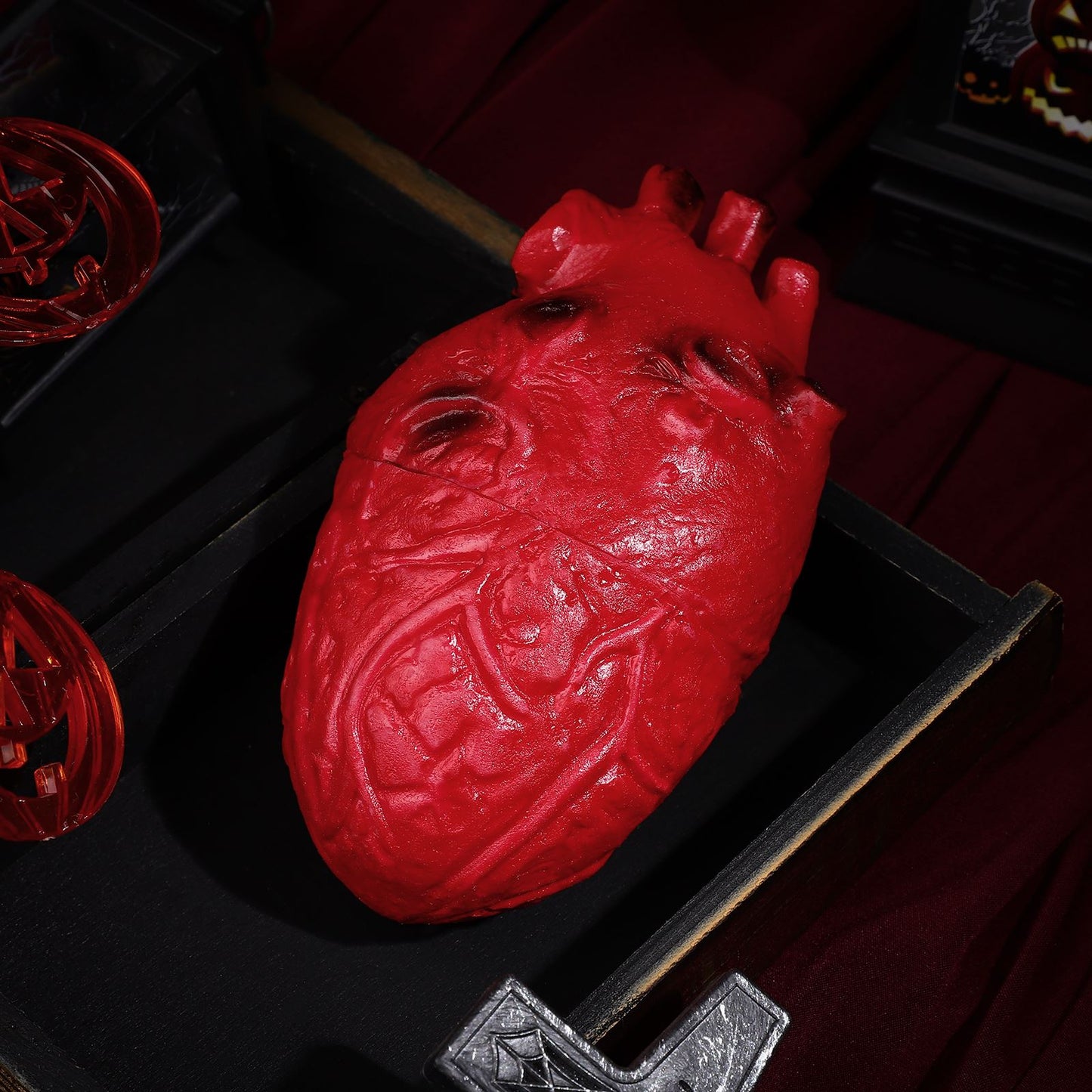 Realistic Halloween Blood Heart - Creepy Party Prop 2025
