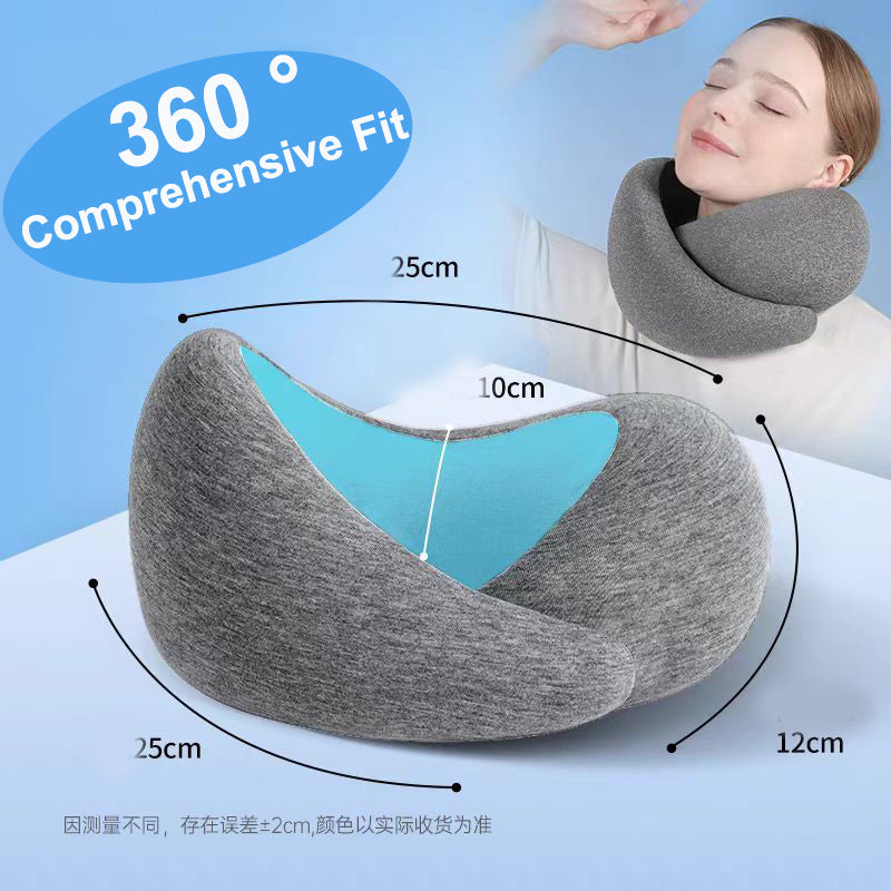 U-Shape Memory Foam Travel Pillow for Airplanes & Naps