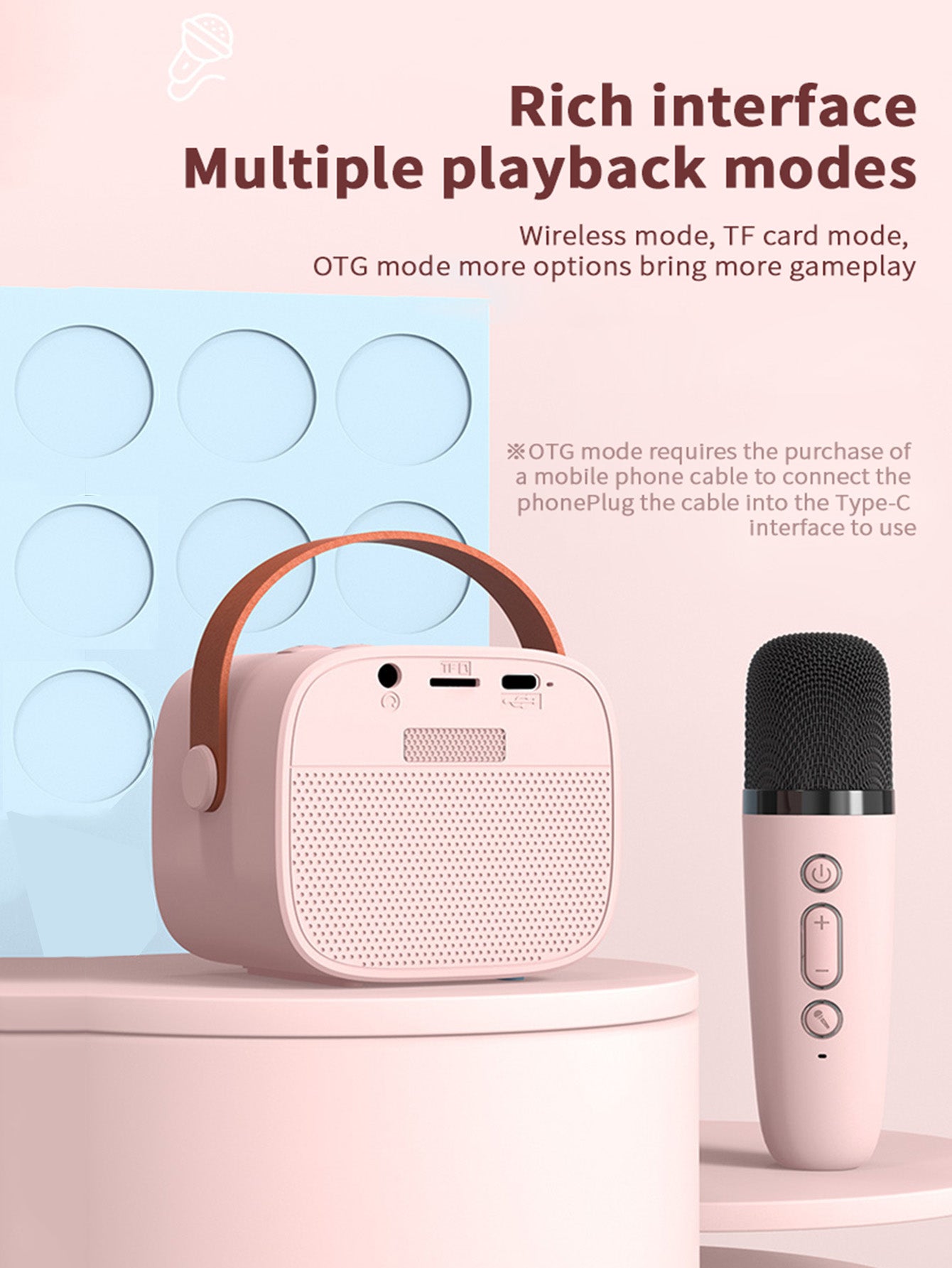 Karaoke Machine Mic for Adults & Kids - Wireless Fun Gift