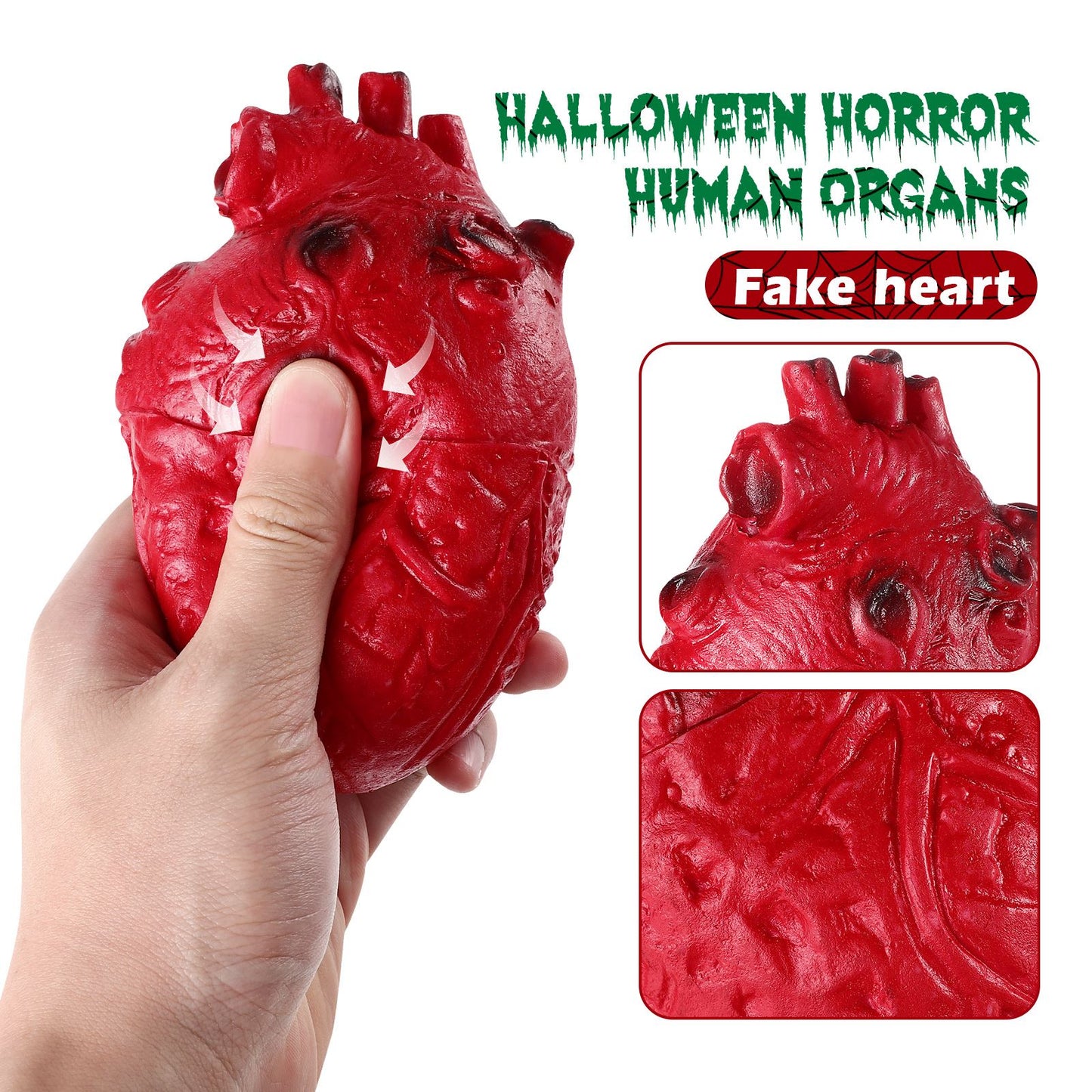Realistic Halloween Blood Heart - Creepy Party Prop 2025
