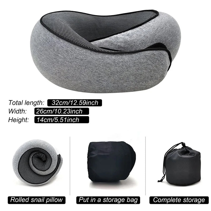 U-Shape Memory Foam Travel Pillow for Airplanes & Naps