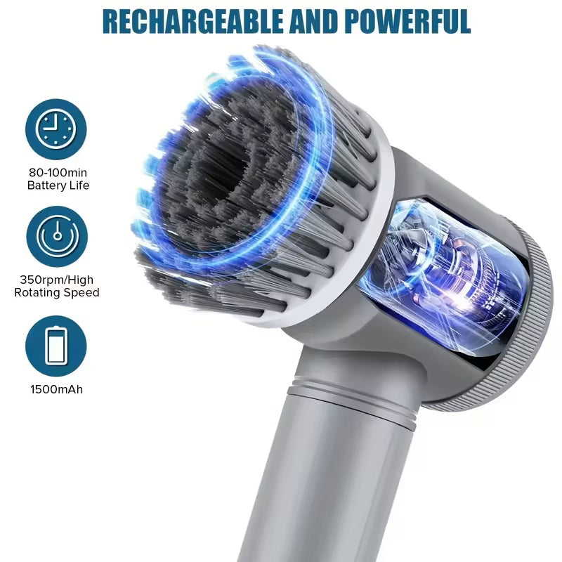 Electric Spin Scrubber for Powerful Deep Cleaning 5-in-1