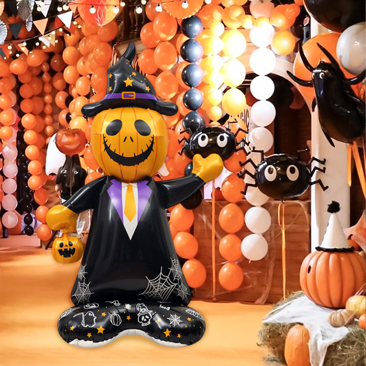 Halloween Pumpkin Man Balloon - Perfect Haunted House Decor