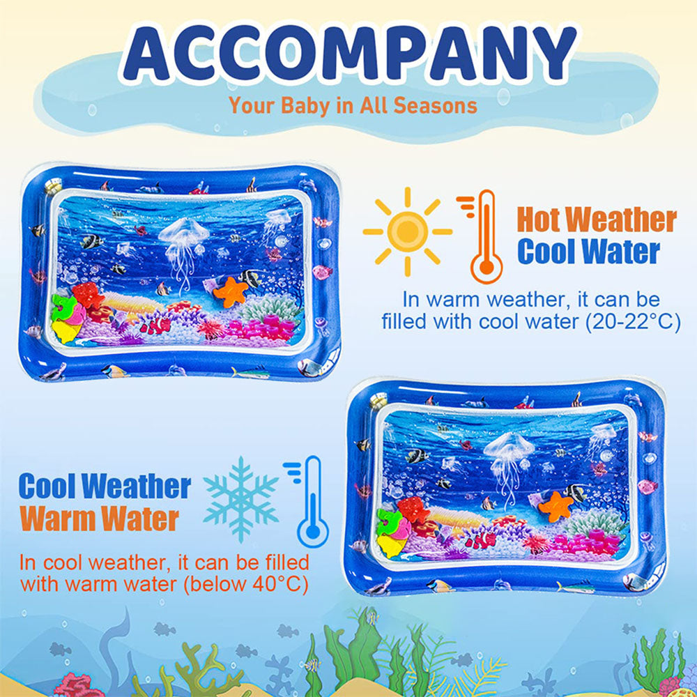 Inflatable Baby Water Mat - Jellyfish Toddler Play Pad
