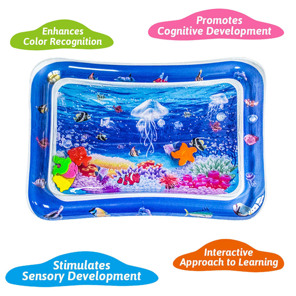 Inflatable Baby Water Mat - Jellyfish Toddler Play Pad