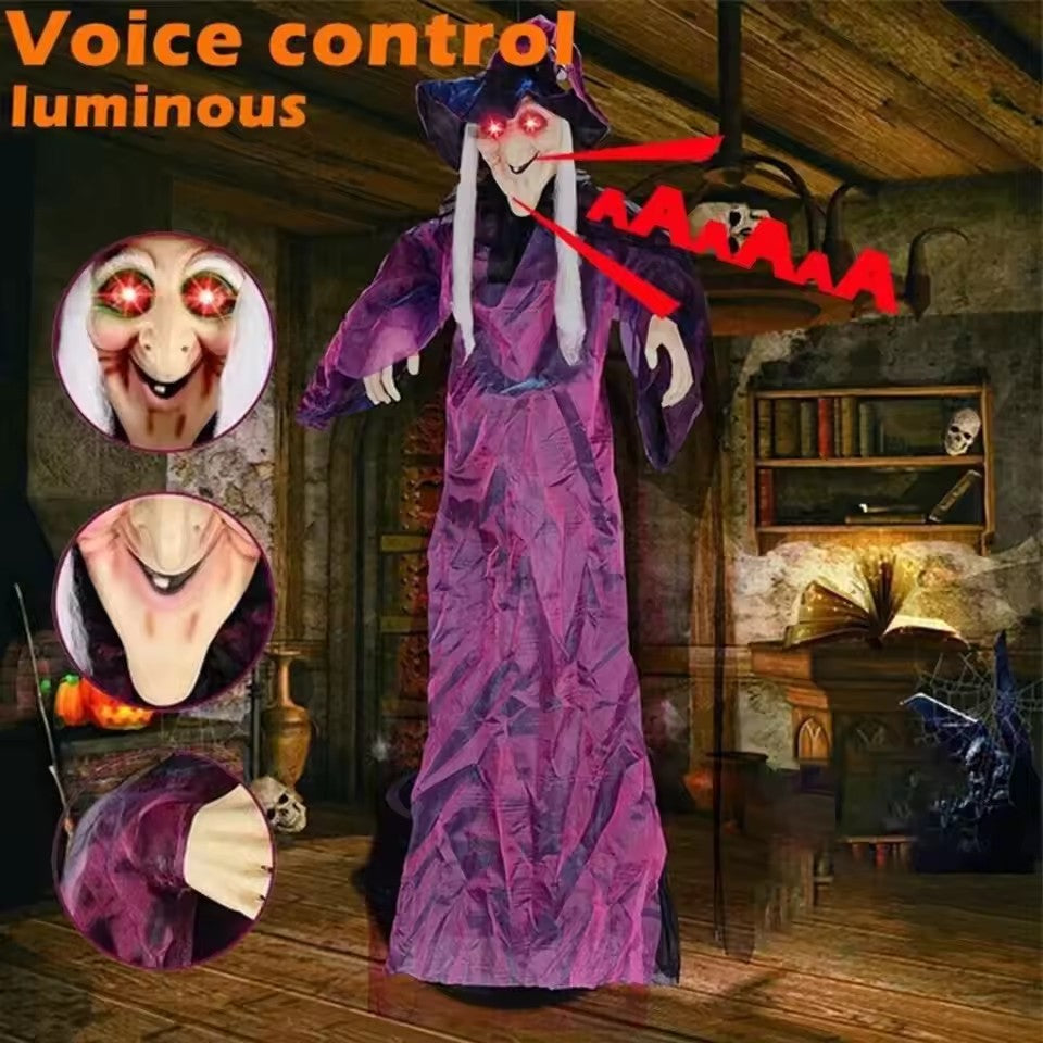 Halloween Witch Voice-Control Hanging Ghost Decoration