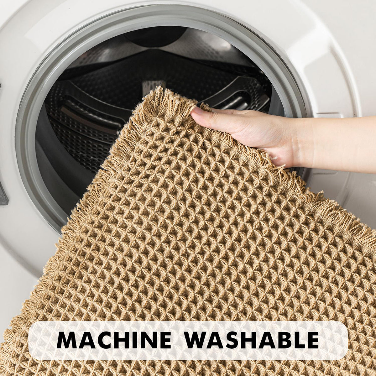 Waffle Bath Mat Non-Slip 17x24 - Super Absorbent & Soft