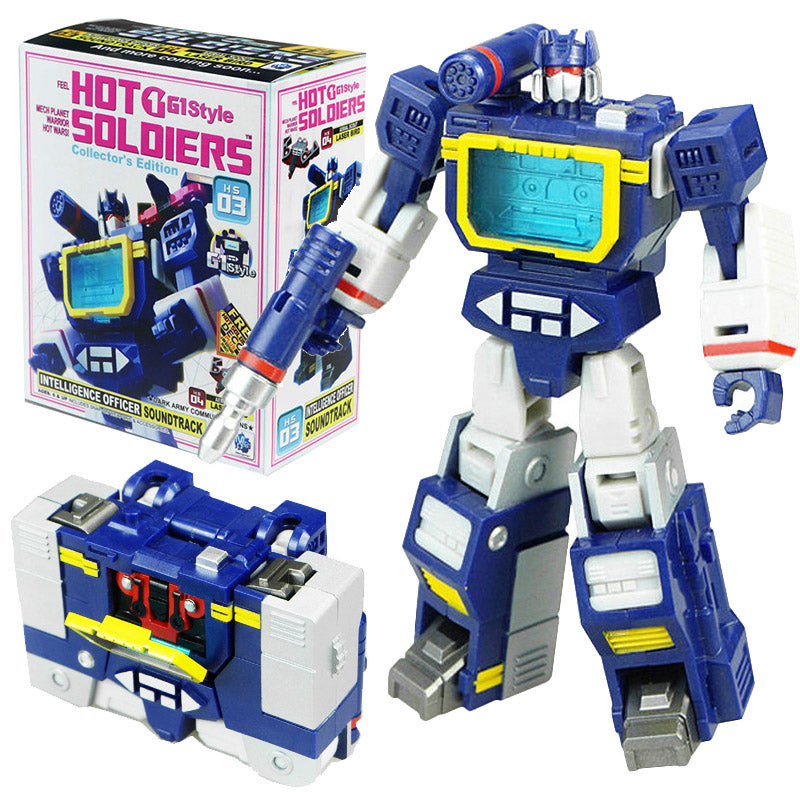 Mini Soundwave & Laserbeak Transformer Action Figure Toy