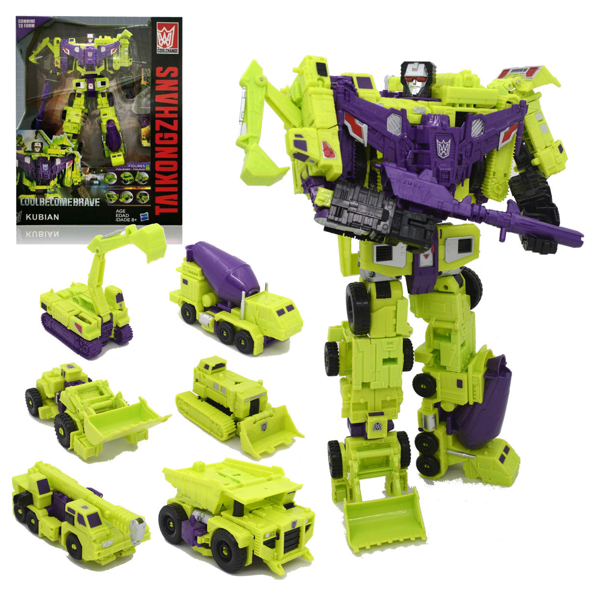 HZX 6In1 Devastator Anime Robot - Transforming Action Figure Bots