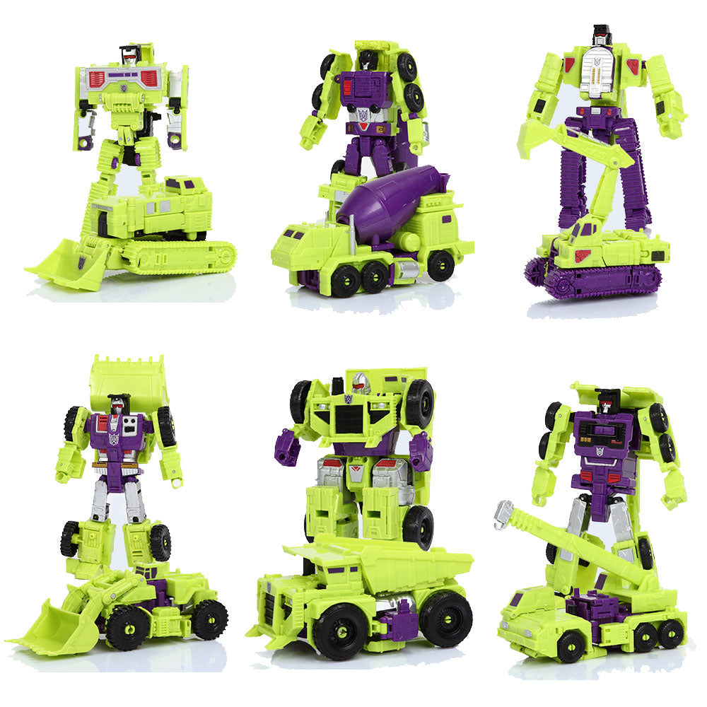 HZX 6In1 Devastator Anime Robot - Transforming Action Figure Bots