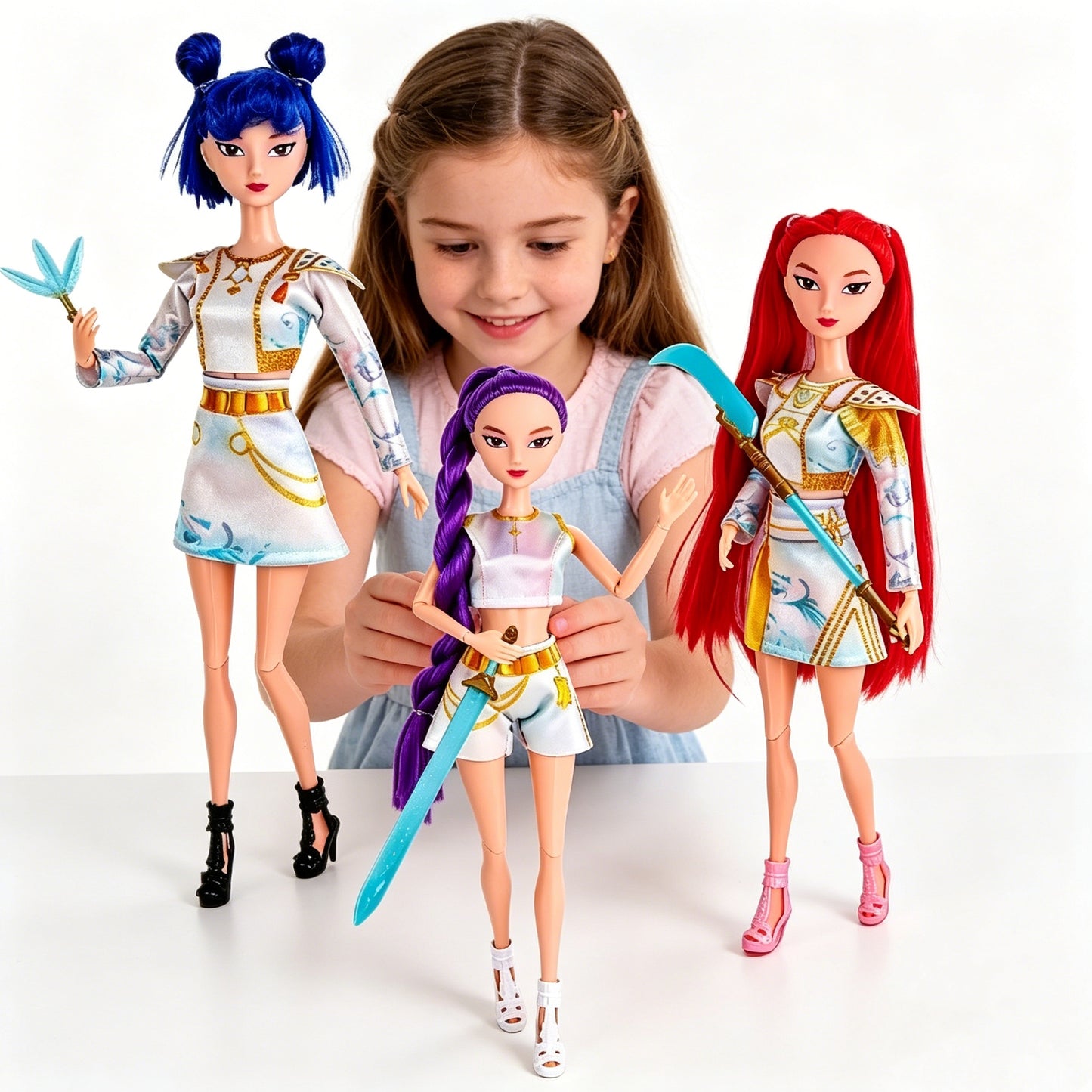 KPop Demon Hunters Anime Figure Set - Cute Cosplay Dolls