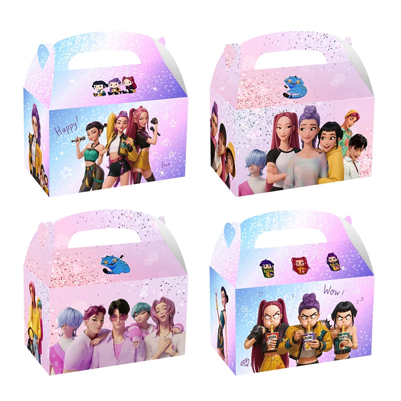 Demon Hunters Birthday Party Decor - Kpop Figures Gift Box Set