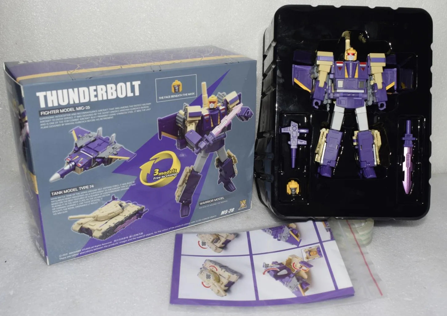 Mini Soundwave & Laserbeak Transformer Action Figure Toy