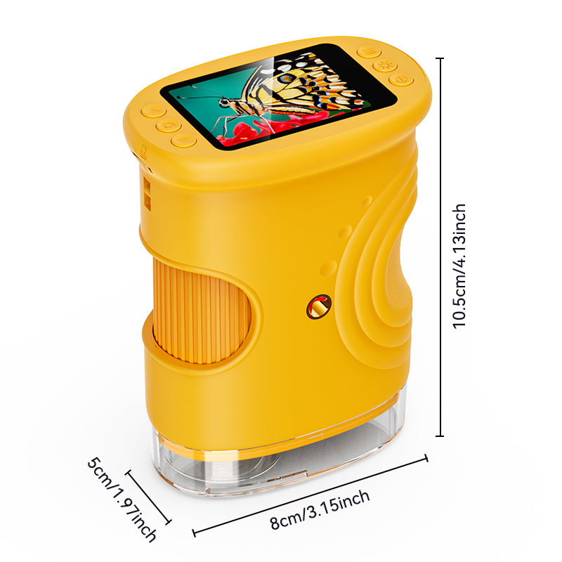 1000X Kids Handheld Microscope - 2.0" Screen, Rechargeable Fun
