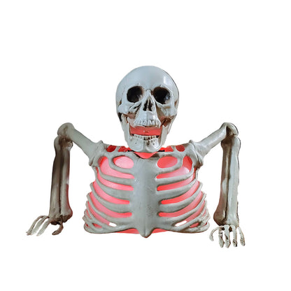 Halloween Glowing Skull Skeleton - Spooky Outdoor Decor