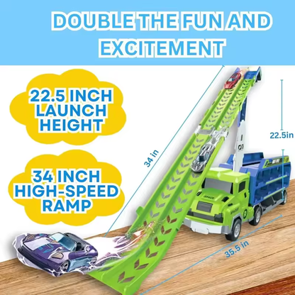 Transport Truck Toys: Rocket Lift Racing Car Combo Gift