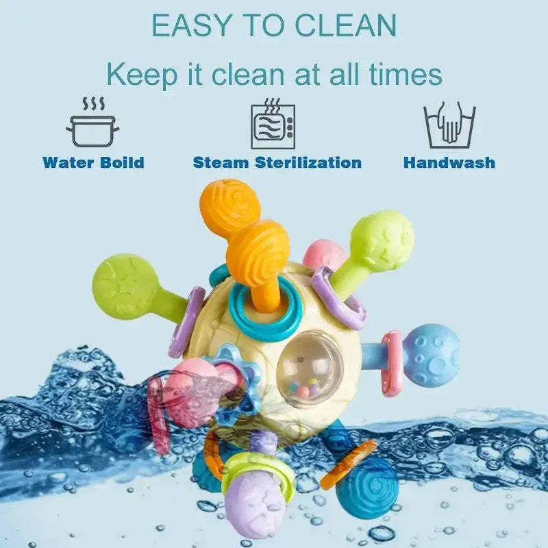 Rotating Rattle Ball: Baby Sensory & Development Toy 0-12M