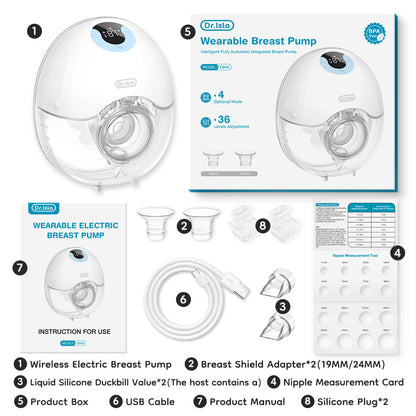 Wearable Breast Pump - 4 Modes, 36 Levels, Hands-Free Comfort