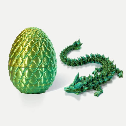 3D Printed Dragon Egg & Articulated Dragon Model Toy