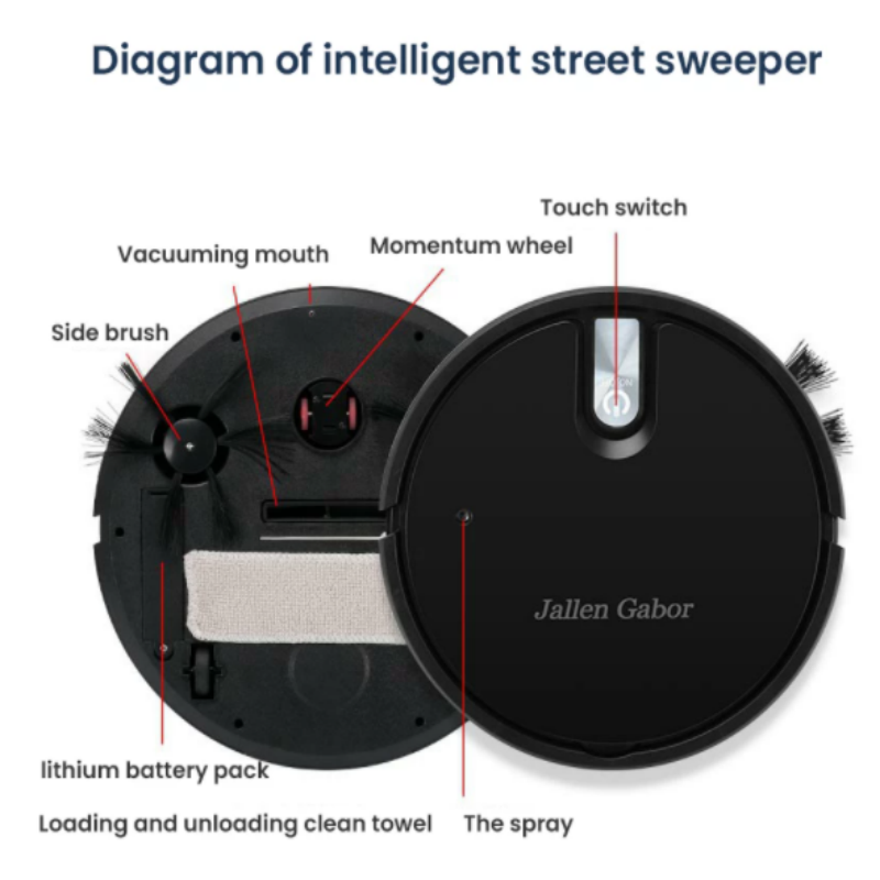 Wireless Robot Vacuum Cleaner: Quiet 5-in-1 Home Appliance