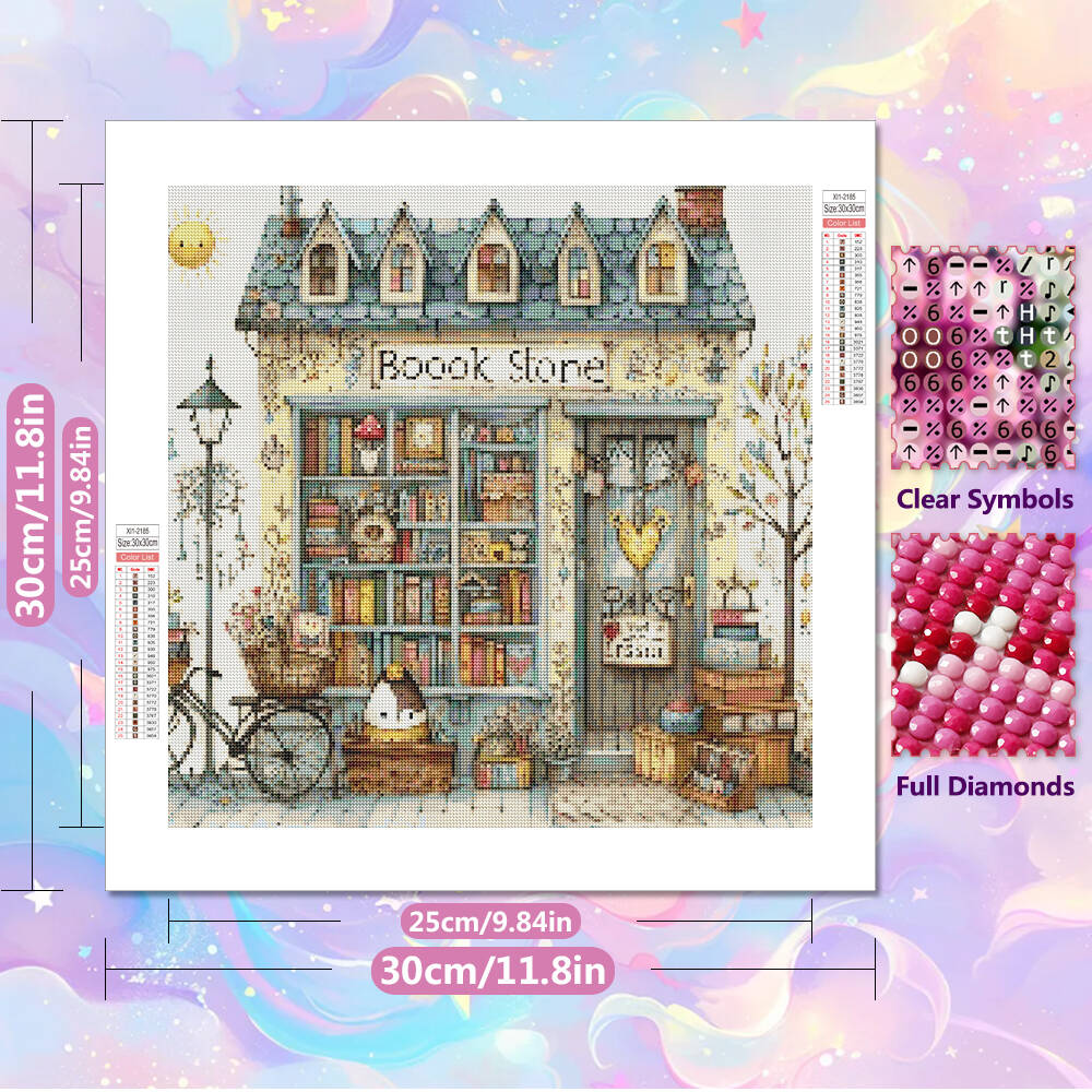 DIY Diamond Mosaic Book: Store House Landscape Art