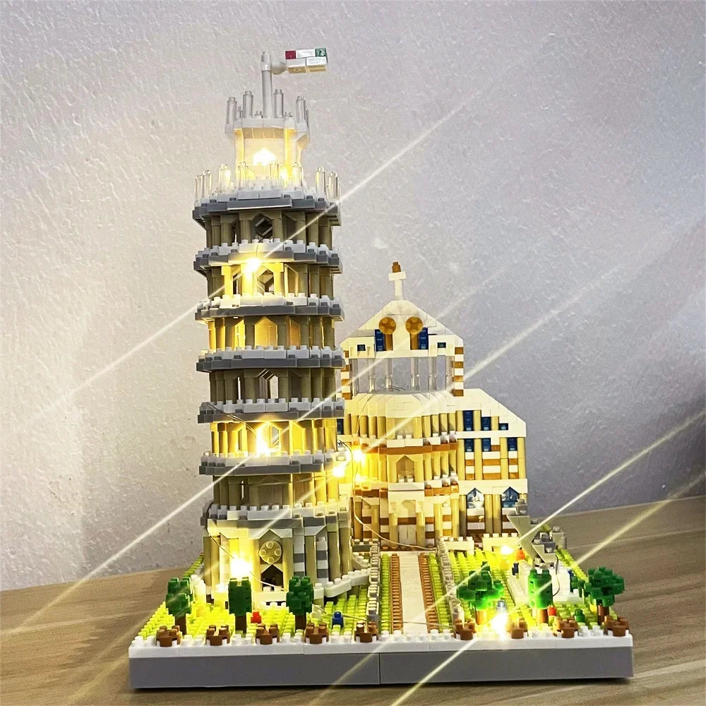 Eiffel Tower Building Blocks: LED Lit Paris Model Toy Set