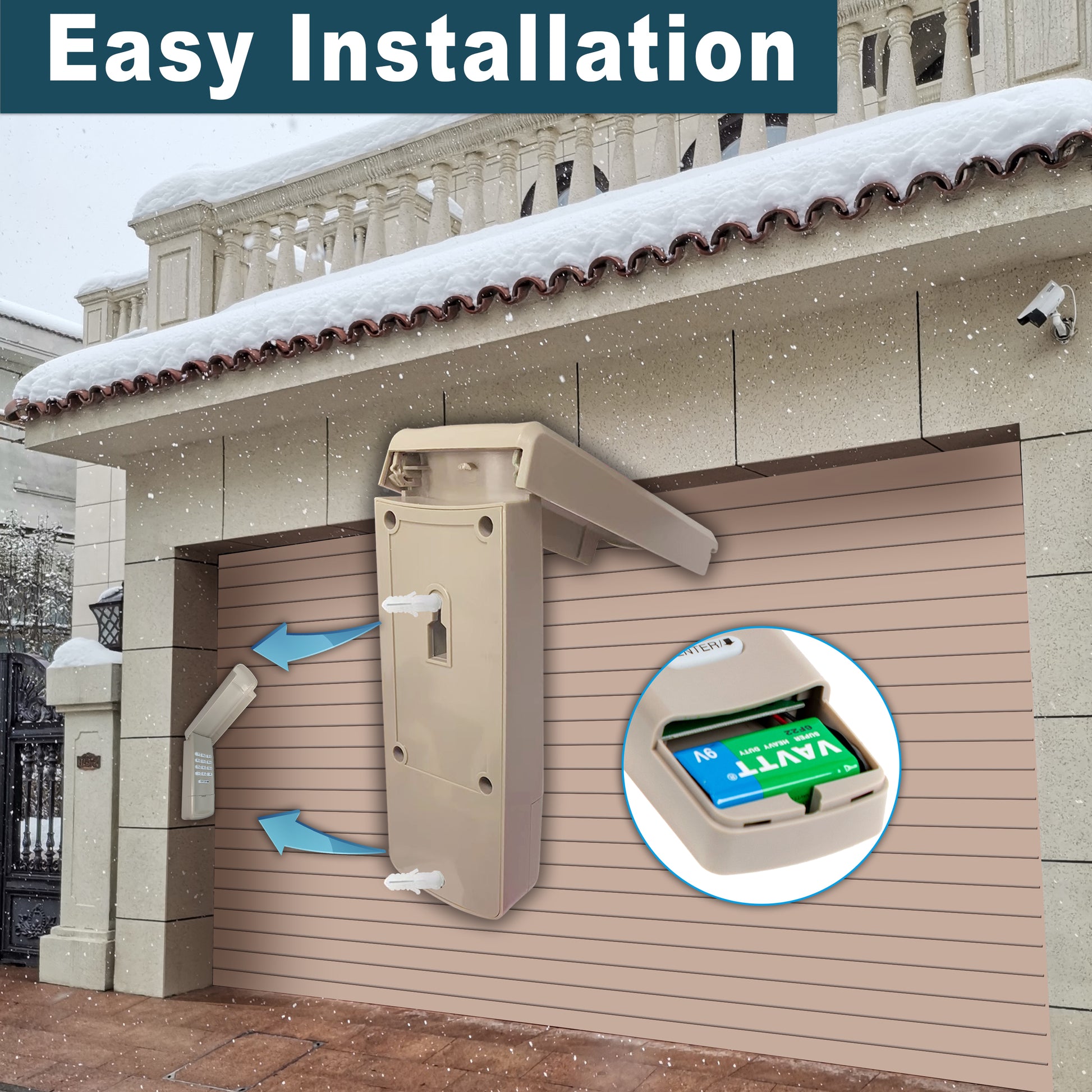 Keyless Garage Door Keypad 877max - Yellow Button Control