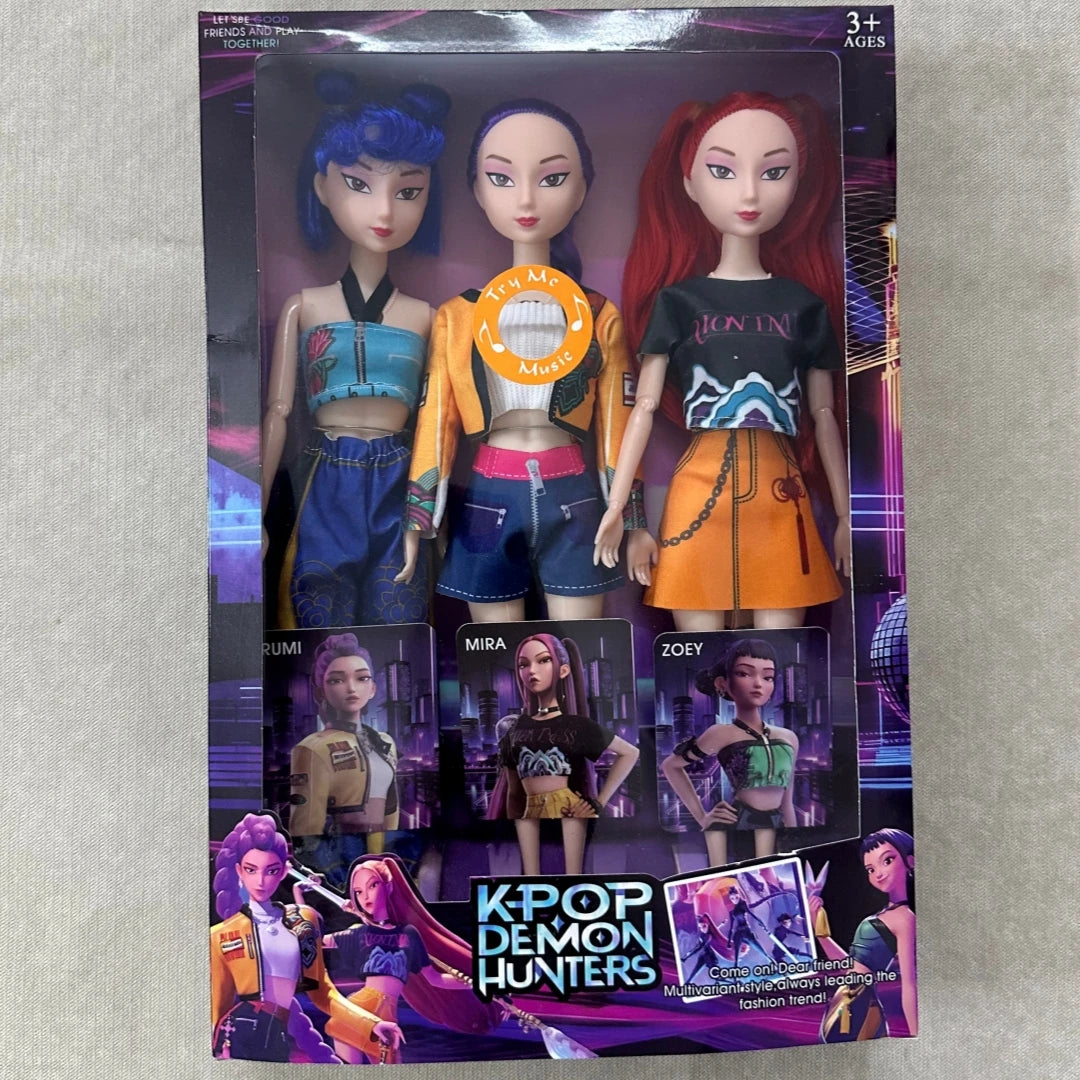 KPop Demon Hunters Anime Figure Set - Cute Cosplay Dolls