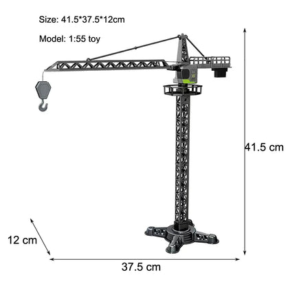 Engineering Diecast Crane & Bulldozer Toy Set for Boys