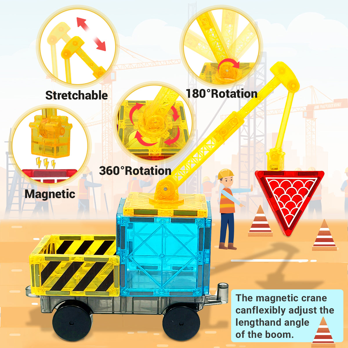 Magnetic Road Set & Car Toys for Kids - Creative Building Fun