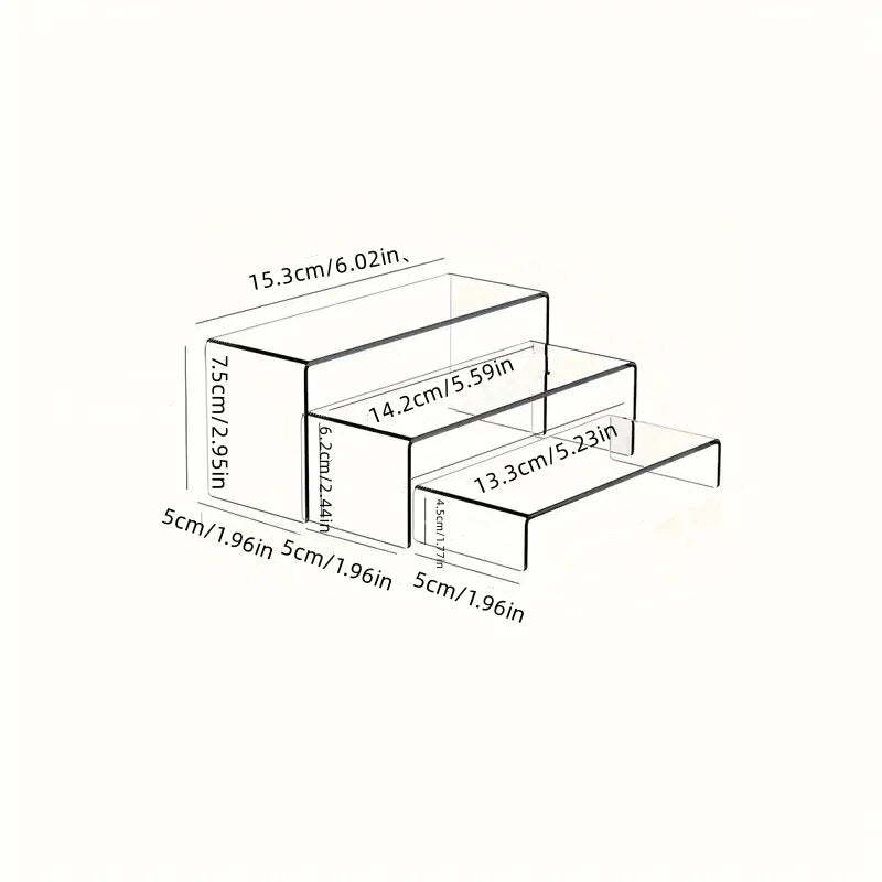 Transparent Storage Racks Set - Organize Files & Cosmetics