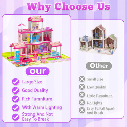 Dream Princess Dollhouse 2025: Lights, Furniture & Accessories