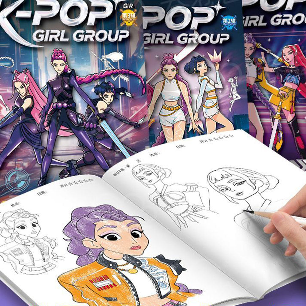 KPop Demon Hunter Coloring Book - Kids' Birthday Gift