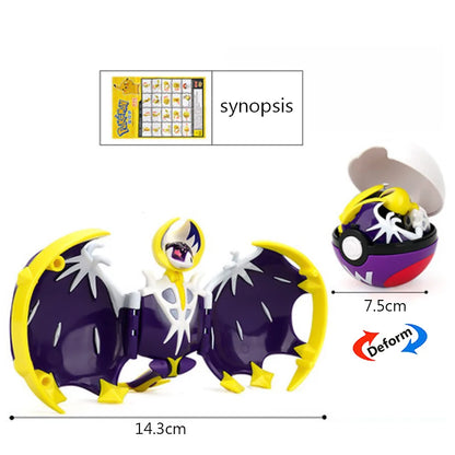 Transforming Pocket Monster Pokeball Toy - Pikachu, Mewtwo, and more