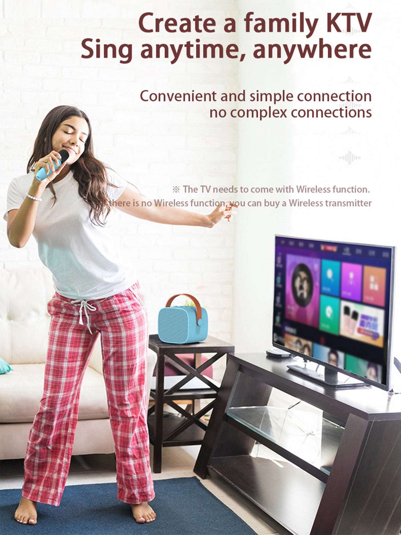 Karaoke Machine Mic for Adults & Kids - Wireless Fun Gift