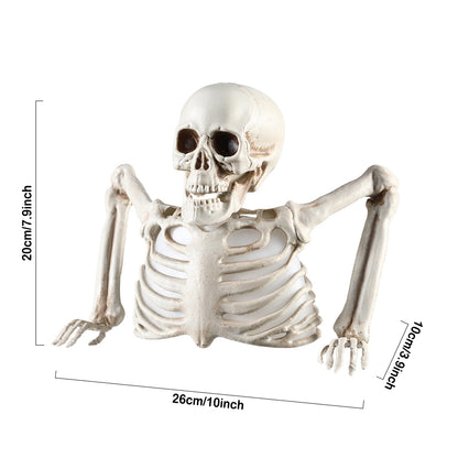 Halloween Glowing Skull Skeleton - Spooky Outdoor Decor