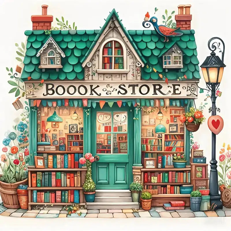 DIY Diamond Mosaic Book: Store House Landscape Art