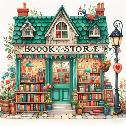 DIY Diamond Mosaic Book: Store House Landscape Art