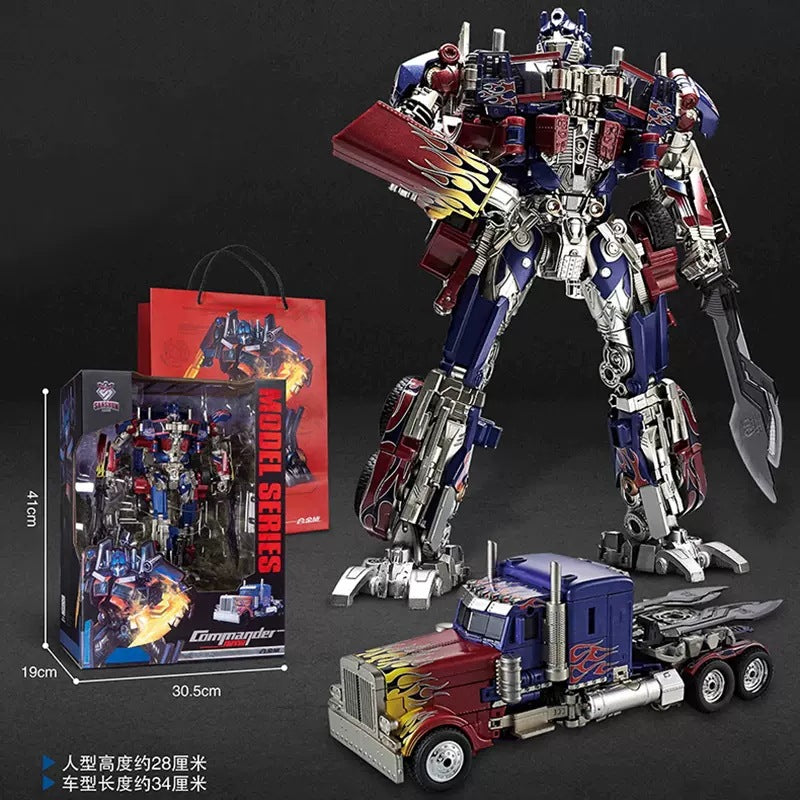 Transforming Black Gold Robot Toy - 30CM Optimus Prime, Bumblebee, Megatron