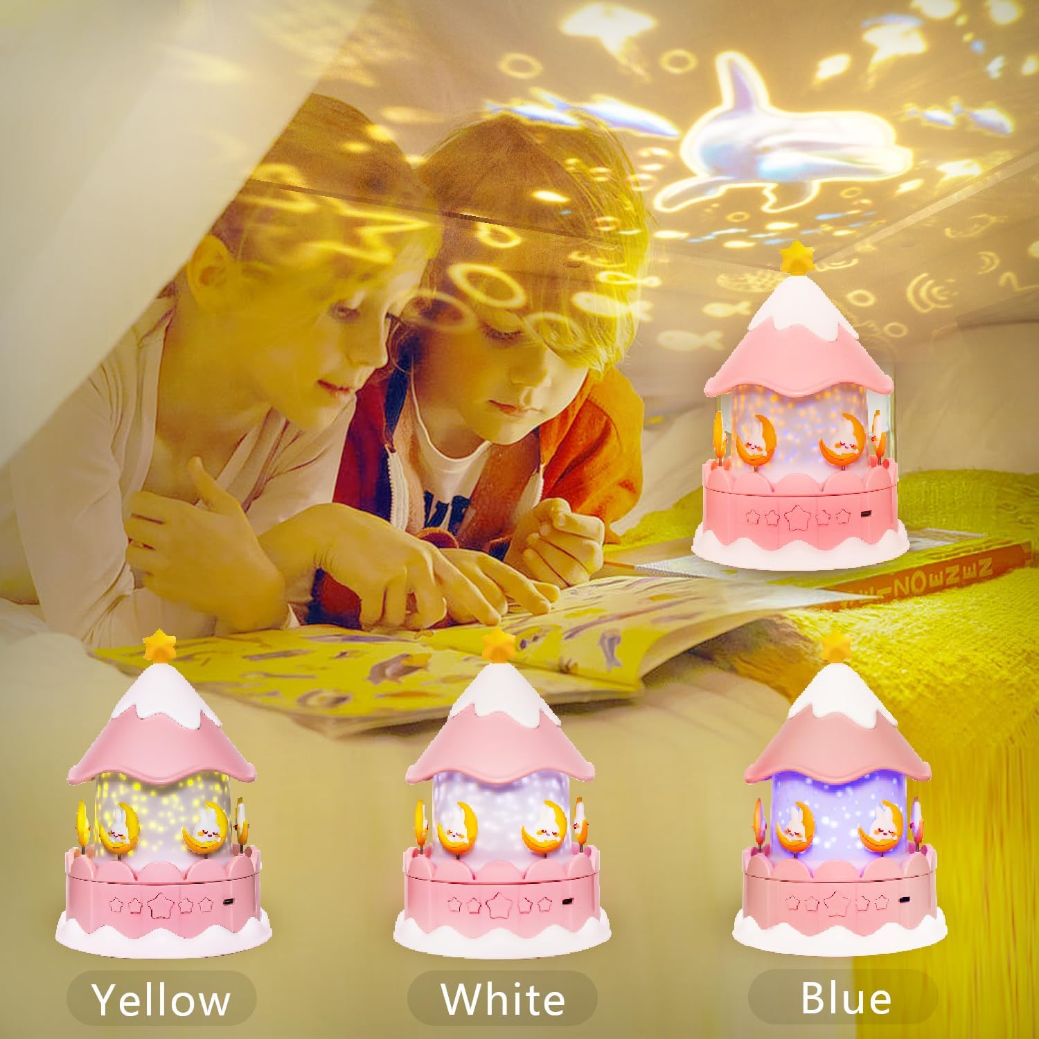 Star Galaxy Projector: 360° Rotating Starry Night Light